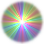 rainbow rays of spinning meditation mandala